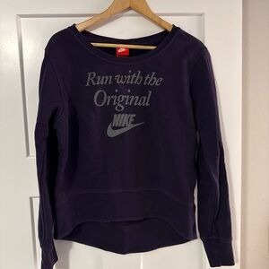 Nike Women's Dark Purple Sweatshirt
